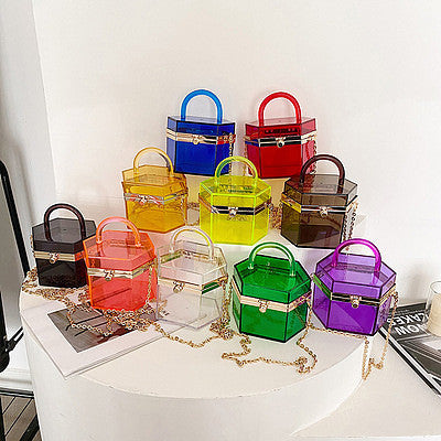 Transparent Hexagon Handbag