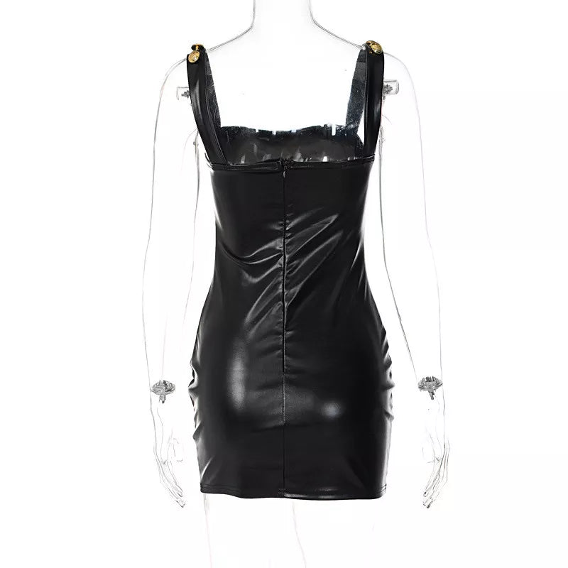 GLORIA - PU LEATHER DRESS