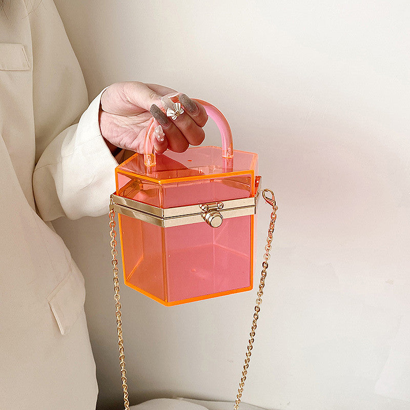 Transparent Hexagon Handbag