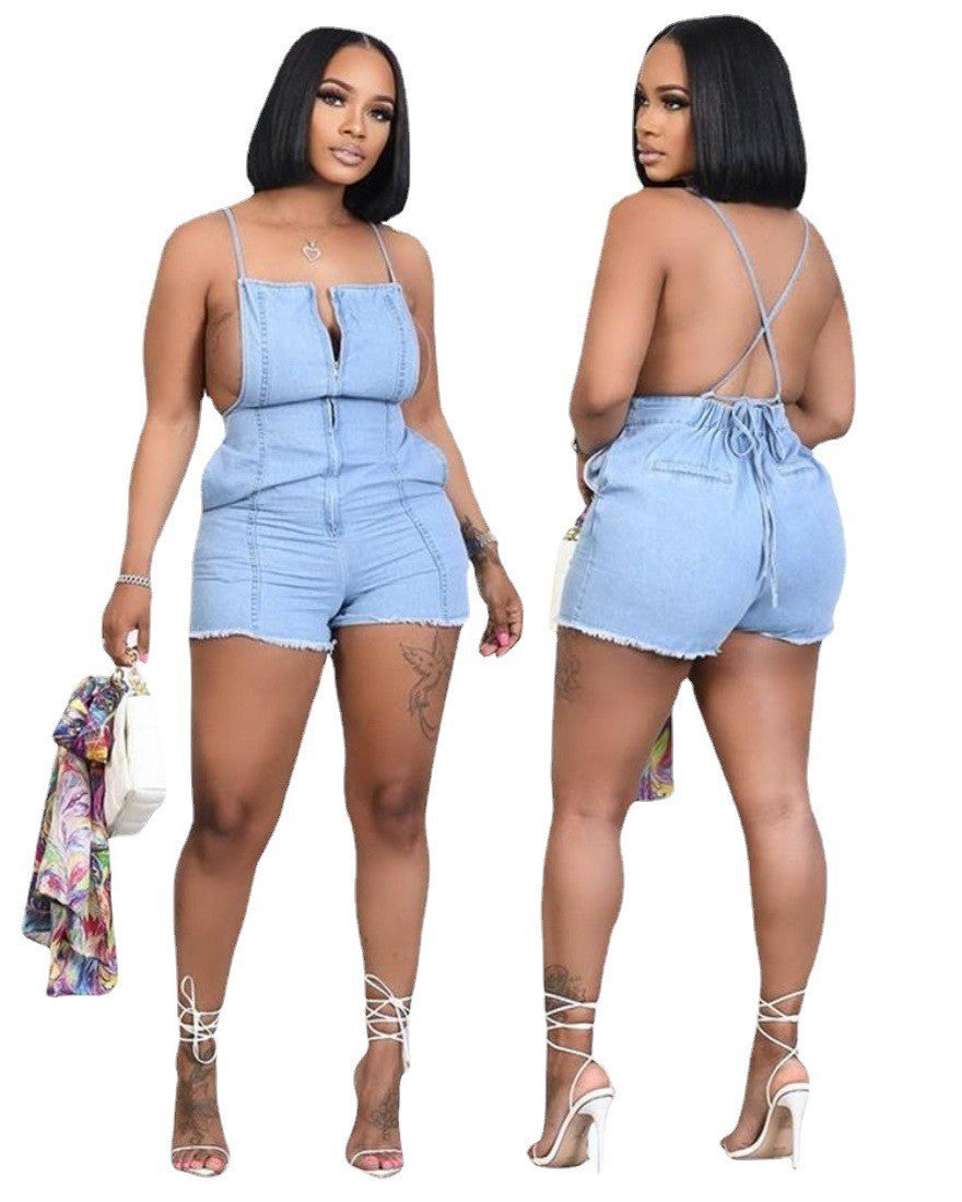 Vanessa Denim Romper