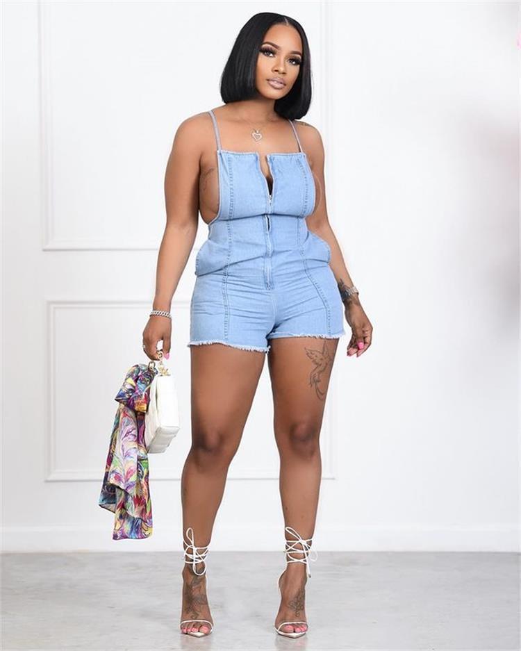 Vanessa Denim Romper