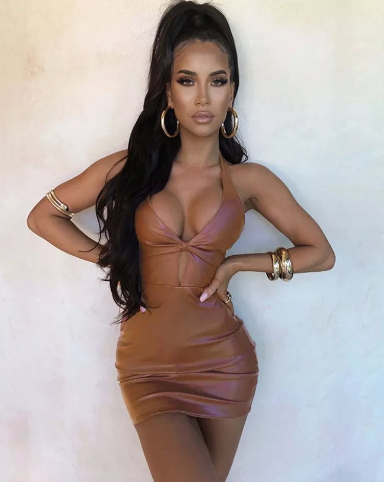 BRE- LEATHER DRESS