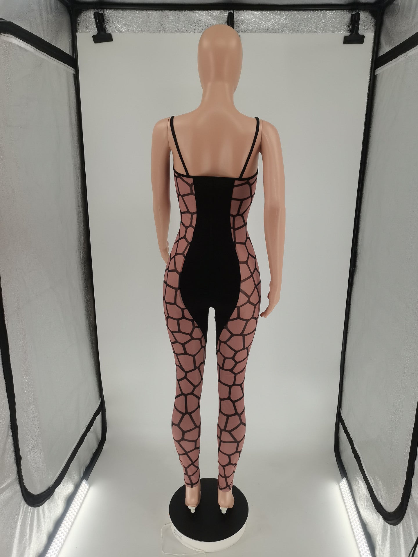 ZENA-IRREGULAR MESH JUMPSUIT